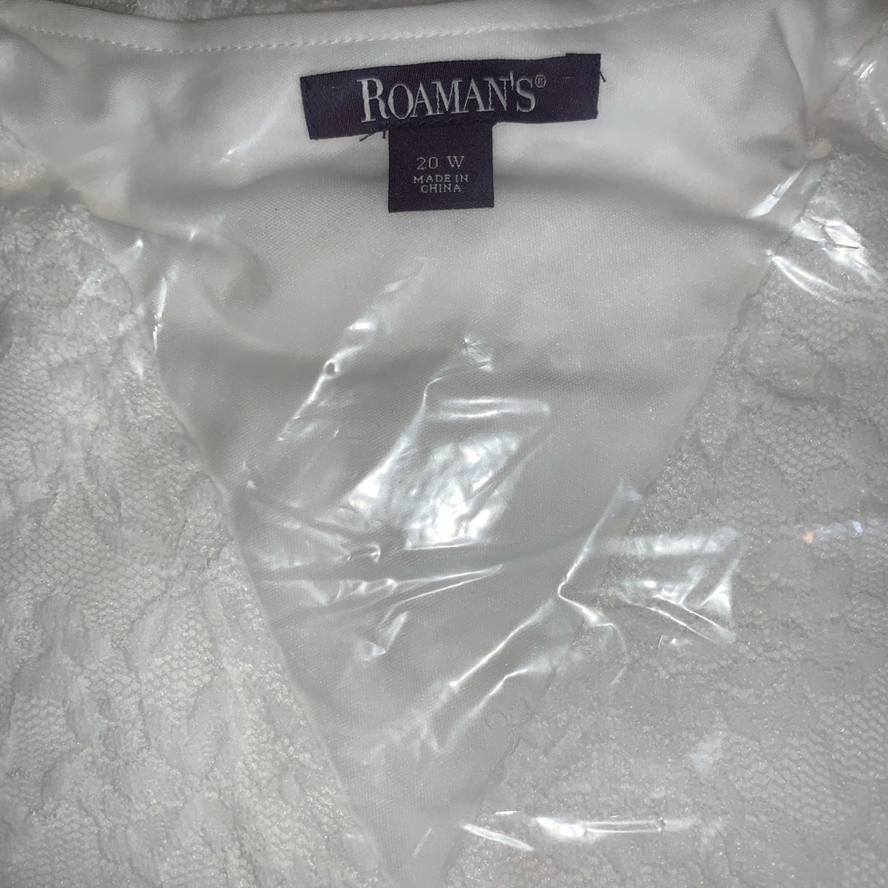 Roaman’s Lace Midi Wrap Dress with Ruffle Hem - Picture 10 of 11